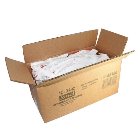 Royal Strawberry Gelatin Mix 24 oz., PK12 PK12 48100